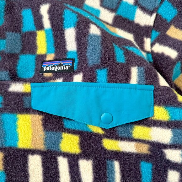 Patagonia Mens Synchilla Snap T Fleece Fitz Roy Patchwork Belay Blue L NEW NOWT - Picture 9 of 11